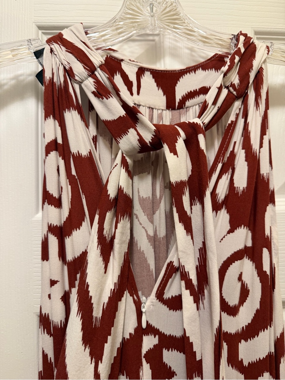MSK Rust and White Printed Maxi Dress - Picture 2 of 4